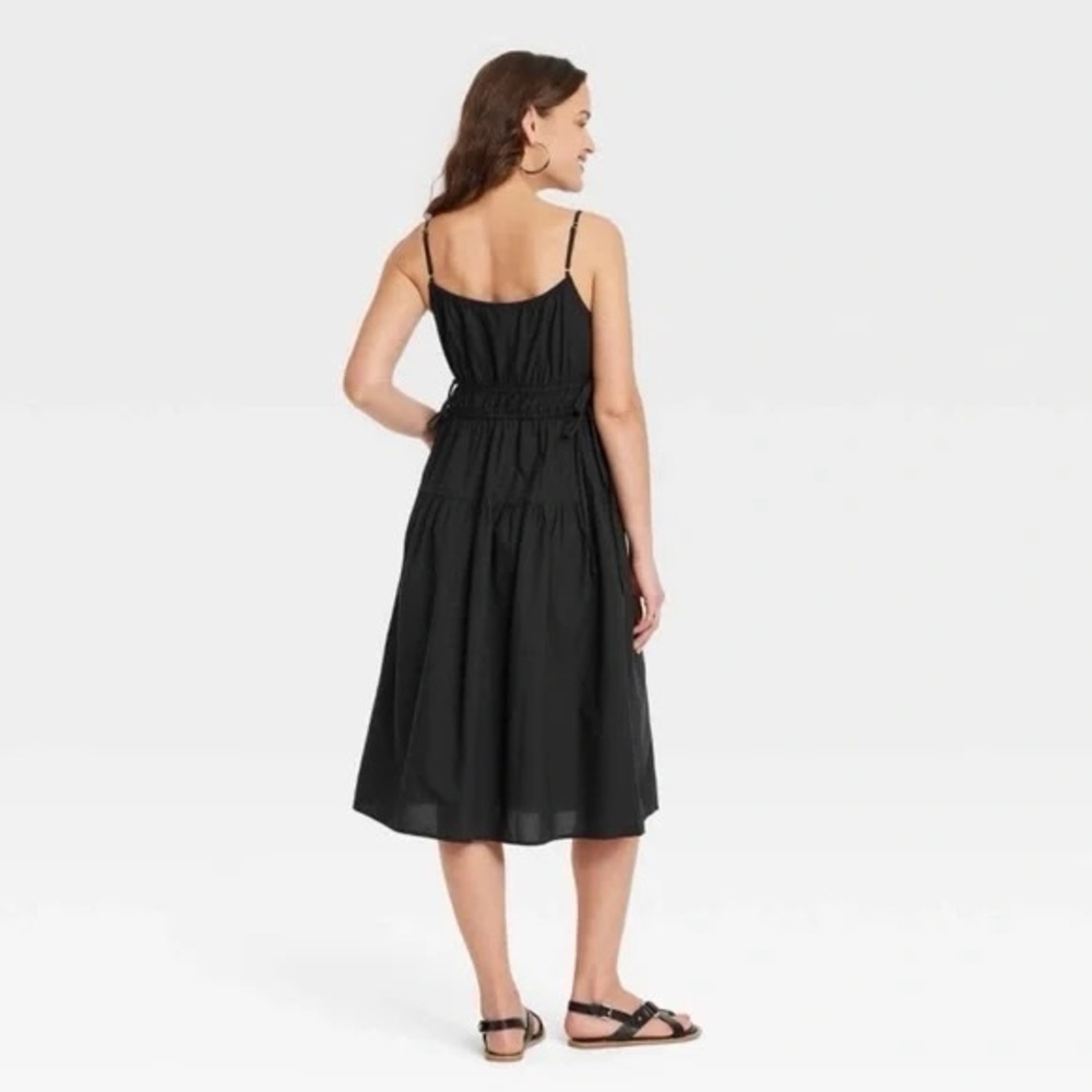 Universal Thread Cinched Waist Midi Sundress - XS black NWOT